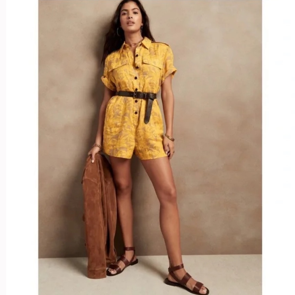 Banana republic Ramie Utility Romper